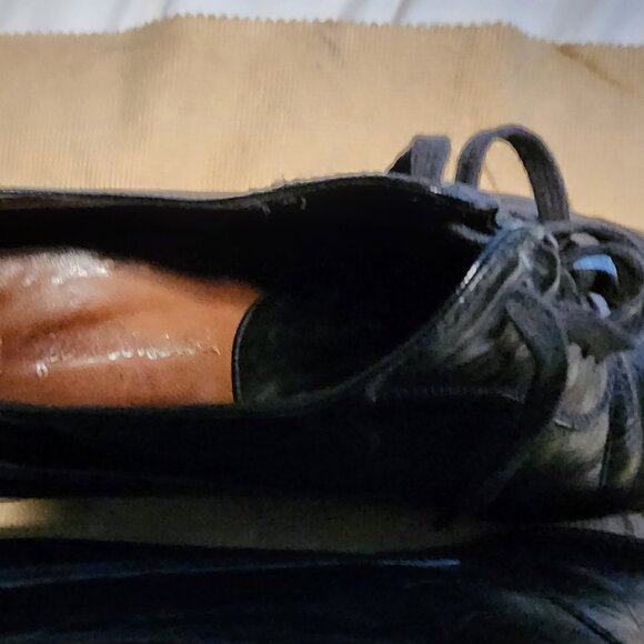 PRIOR OWNED USED FRATELLI ROSSETI BLACK LEATHER LACE SHOES, SIZE 8 main image 4